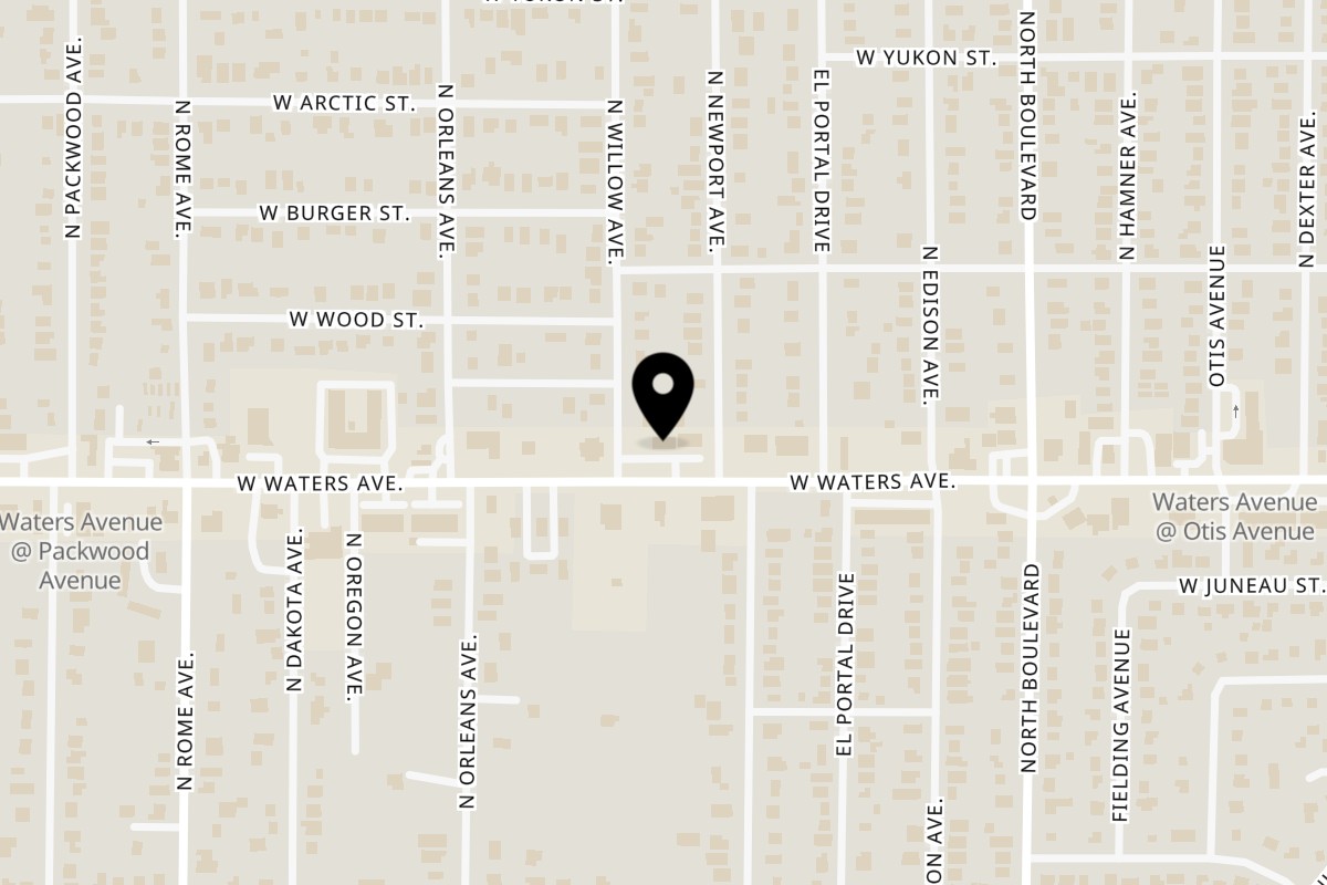 Map showing the location of Rene's Mexican Kitchen 1213 W Waters Ave on 1213 W Waters Ave in Tampa